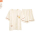 Pyjama modal pour les femmes en été 2025 Nouveau costume à manches courtes Cartons minces pour vêtements de maison décontractés y9859 m