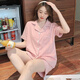 Victoria's style 2025 new pajamas for women, summer pure cotton short-sleeved shorts, summer girls, summer women's home clothes, complete 12346 with chest pad M 80-100