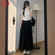 Langsha White Skirt Women's Autumn 2025 New High Waist Slim A-Line Puff Skirt Mid-Length Lace Cake Skirt
