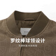 Dancing with Wolves [full of seal] Baseball Lone Jacket Men's 2025 Autumn New Windproof and Wrinkle-resistant Flying Casual Youth Jacket 1003 Khaki 701 S (165)