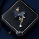 Violet and Blue Butterfly Brooch High-end Women's Exquisite Butterfly Corsage Pin 520 Gift Blue