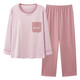 
Pang Donglai DL same pure cotton with breast pad pajamas for women in spring and autumn cotton casual wear-free underwear bra home clothing set N1048 with breast pad M 80100Jin[Jin equals 0.5 kg]
