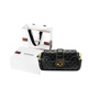 COOGI fashionable diamond pattern high-end versatile commuter bag women's bag PU underarm bag one-shoulder crossbody bag regular women black medium gift box + brown mobile phone bag