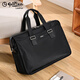 Goldlion men's handbag 2025 new Oxford cloth large capacity casual fashion men's bag computer business men's briefcase black large size 46*34*15CM large bag 17 inches