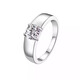 I Do platinum PT950 diamond ring for men, 1 carat, four-pronged diamond wedding ring, proposal, boyfriend, husband, 1 carat diamond, adjustable opening
