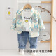 Balabala boys' shirt pure cotton children's shirt long sleeve 2025 spring and summer new style 234567 year old baby boy coat top trendy blue_letter_only sell shirt 90 cm