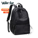 Walker Shop【2025年新款】双肩包韩版简约背包防泼水尼龙牛津布旅行电脑包 黑色15.6寸(43*32*13CM)