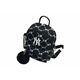 Meishi Baseball (MLB) Monogrammserie, klassische Presbyopia Volldruck Reißverschluss Öffnung und Schließung, Polyester, Rucksack, Rucksack, Mini, Schwarz, Einzelgröße