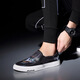 
QLTQZQ one-foot lazy shoes men's summer Korean version canvas shoes printed fashionable men's casual bean bean loafer shoes men's trend H11967 style 38