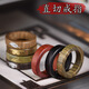 Mrs. Win's straight-cut ring, sandalwood green sandalwood, blood sandalwood log tail ring, thin round finger ring, handpiece, small piece craftsmanship, green sandalwood straight-cut