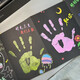 Wild pigeon organ print palm handprint painting folding memorial book couples graduation season pigments can be washed in the whole class. Universal model [48 handprints can be printed] length is about 3887. 12 colors acrylic paint + 2 brushes + gilded pen