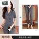 Bai Xien Sales Work Cloth Clothanzuganzug Anzug Erkennen Sie weibliche Sommer 2025 Neues kleines Temperament professioneller Rezeption Manager 9731 Kurzarm schwarzer Anzug + Rock <.Sehe Bild> s