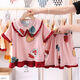 Modal Children's Pyjamas Girls Sommer kurzärmelig dünner Anzug Cartoon süße Prinzessin Baby mittelgroße Kinder Klimaanlegendes Hauskleidung 5012 Kleine gelbe Ente Durchschnitts Größe 12# Empfohlene Höhe 115-125 cm