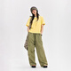 
NO ONE ELSE drawstring wide-leg casual pants for women 2025 summer new paint dot letter printed long trousers military green one size