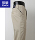 Pantalones casuales de hombres Romon Summer Fino puro algodón puro suelto de color sólido pantalones de negocios pantalones para hombres azul marino 6625-1 36