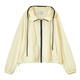 
Shangdubila contrast drawstring hooded sunshade thin coat for women in summer long-sleeved loose slim top commuter jacket