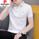 皮尔卡丹（pierre cardin）冰丝棉短袖t恤男衬衫上衣翻领POLO.衫衫半截袖青年2025年夏新款新 679白色 M