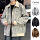 Airmiuu国际品牌外套男士春秋2025新款夹克潮牌薄款上衣服青少年痞帅休闲 K15832白灰(礼盒包装) M