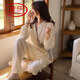 Langsha Continencia de confinamiento Summer de verano Postparto Postparto Algodón Puro Algodón Mujeres embarazadas Pajamas amamantando y alimentando ropa para el hogar Algodón puro: A1047 m [Recomendado para usar 90-115 Jin [Jin iguala 0.5 kg]]