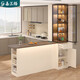 JPHZNB Cocina personalizada Mesa Middle Island Bar Gabinete de partición Gabinete lateral de comedor Cabinete de vino Integrado Gabinete de almacenamiento 9G374 Estilo 12 (sin luces y sin enchufe) 1478*60
