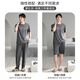 Modal Pure Cotton Pyjamas Drei-teiliges Set für den Sommer-Kurzarm-Pullover für Männer lässig lockere, dünne, atmungsaktive, großgröße große Heimkleidung Set LJF6623 Herren-Monza Grau L 170 () empfohlen, Gewicht 120-140jin zu tragen [Jin gleich 0,5 kg]