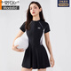
Modal swimsuit women's high-end 2025 new model of slightly fat girl covering her flesh to make her look slim and conservative one-piece large size fat mm swimsuit black [swimsuit + wet and dry separation bag] two-piece set XL