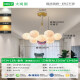 Grand View Garden Wohnzimmer Kronleuchter kreatives Schlafzimmer Leichte Mondblase Hängende Linie Leichter Cartoon Planet Kronleuchter Guangdong Zhongshan Lampe 9734 Golden 13 Head Drei Color Ball 12 cm