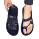 Ttpmer Sandalen für die koreanische Version von Herren von Soft Sohle, nicht gleitsame Strandschuhe, die grüne trendige trendige Herren Sandalen Black 9866 Upgrade Version 40 tragen