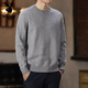 Playboy (Playboy) 2025 Frühling und Herbst Neue Männer gestrickt Langarm runden Nackenpullover Einheitliche Farbe Innerer Pullover Top Basis Hemd Hemd schwarz m