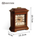Lisheng natural mother-of-pearl dial hand-carved solid wood clock silent large clock 2025 new retro art living room