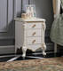 
European-style mini bedside table simple narrow storage cabinet small bedside cabinet storage cabinet two-pull small cabinet pastoral telephone table 9866 ivory white gold scribbling whole installation