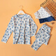 
Shuya (SCHIESSER) children's pajamas autumn boy modal pure cotton cartoon long-sleeved home clothing base shirt set 3B-15868H light flower gray M 120c