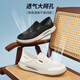 Sieben Wölfe Herrenschuhe Sommer-Mesh-Schuhe atmungsaktiv und Anti-Odor-Freizeitschuhe für Männer ein Fuß-Pedal-Schuhe weicher Sohle Non-Slip-Sportschuhe Weiß 9901 41