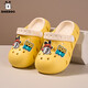 Babudou Children's Crocs 2025 Summer New Style Sandals for Boys and Girls, Comfortable Soft Sole Non-Slip Children's Sandals HBL8016/Yellow 17 cm inner length/Suitable for 5 years old