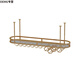 
OEMG wine glass stand upside down high-end modern light luxury stainless steel wine bottle stand hanging bar hanger hanging wine rack storage rack A style stainless steel gold 12035cm (with fence)