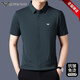 Qi Armania brand high-end men's short-sleeved shirt summer casual middle-aged and young people high-elastic mercerized cotton no-iron half-sleeved shirt trendy mechanical orchid 6628 model M 165 [recommended 95-120 Jin [Jin equals 0.5 kg]]