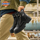 Dickies Botas Martin para hombre Botas de moda para hombre Botas cómodas para exteriores Botas de cuero Botas de trabajo de estilo británico para hombre Negro 43