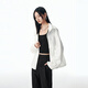
Peacebird [same style in the mall] Women's shoulder-drop silhouette popular short jacket 2025 new A3BBF3P04 Champagne White L 165