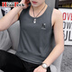 MOJY men's vest in summer wear pure cotton men's clothing 2025 new thin sleeveless sleeveless wear youth suspender m9793 white M suggests 85Jin [Jin equals 0.5 kg] to 100Jin [Jin equals 0.5 kg]