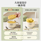 Newair instant noodle bowl ceramic with lid and handle for dormitory students high-looking large capacity microwaveable rice bowl lunch box