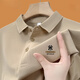 CZCM Light Luxury High-End-Marke Kurzärärmelte Polo-Hemd für Herren-T-Shirt Lose Casual Callar Business Top Sommer New Style Y1polo-Shirt-Grey 3xl 165-180Jin [Jin gleich 0,5 kg]