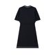 斐乐（FILA）SS24MODERNHERITAGE系列日常百搭时尚休闲V领短袖连衣裙女款 传奇蓝 S