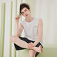
Cool vest shorts summer thin men's pajamas Lanjing Modal cotton pajamas men's home clothing set Rock Gray BXM679B 2XL