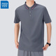 真维斯（Jeanswest）短袖POLO衫夏季纯色绣标上衣服polo衬衫 白色698 4XL （建议160-180斤）