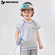 Pig Banner Children's Summer Sports T-shirt à manches courtes pour garçons et filles à séchage