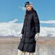 Flying in the snow goose down autumn and winter new fashion versatile large pocket large long hooded women's down jacket for women