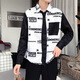 Fhhuabd Summer Shirtpaper Shirt Men's Korean Loose et belle chemise à manches longues et belle chemise à cravate 9928 M
