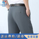Baisi Shield Ice Silk pantalon Men's Summer Men Min Minday-Aged Loose Loose Straight's Suit's Pantal
