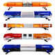 Comprehensive management of engineering vehicle warning lights, roof warning lights, yellow and blue LED long row explosion flash lights, trailer rescue lights, I-shaped printable type 1.5 meters, light + 200W handle