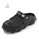 
Anshangfen sandals men's summer wear 2025 new non-slip anti-odor driving dual-purpose sports and casual beach slippers for men black [EVA thickened soft sole] 42-43 Suitable for 41-42 [inner length 260mm]